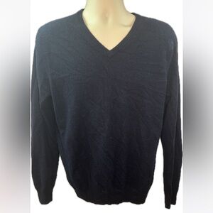 J.Crew Men's V-Neck Italian Cashmere Sweater - Size Large Slim Fit